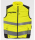 High visibility fluorescent vest padded with reflective strips C2950 WORTEAM