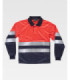 Red high visibility polo shirt with reflective strips C3877 WORKTEAM