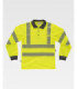 High visibility reflective polo shirt, long sleeve C3883 WORKTEAM