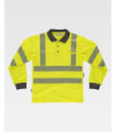 Polo de alta visibilidade refletante, de manga longa C3883 WORKTEAM