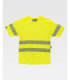 Fluorescent shirt with segmented reflective micropiqué polyester C3980 WORKTEAM