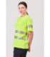 Fluorescent shirt with segmented reflective micropiqué polyester C3980 WORKTEAM