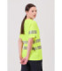 Fluorescent shirt with segmented reflective micropiqué polyester C3980 WORKTEAM