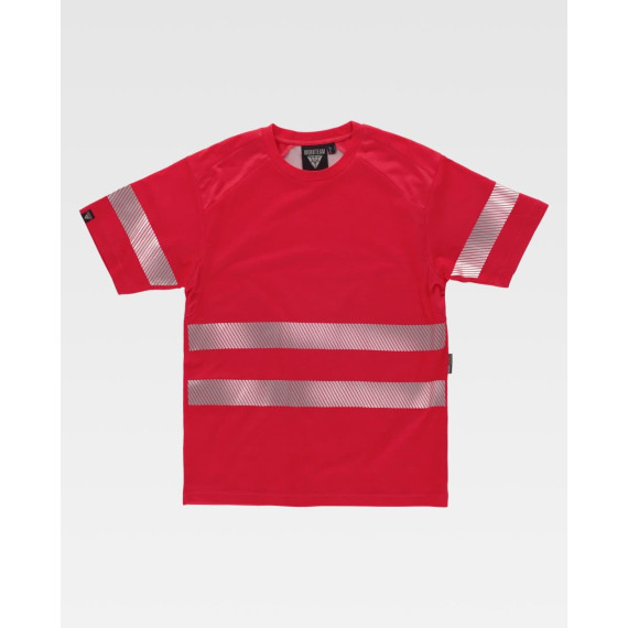 Short sleeve micropiqué t-shirt with reflective strips C3987 WORKTEAM