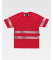 Short sleeve micropiqué t-shirt with reflective strips C3987 WORKTEAM