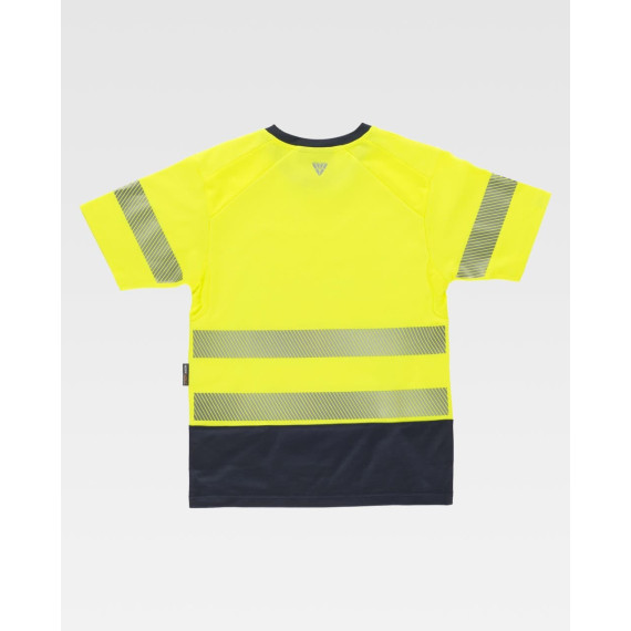 Camiseta combinada de manga corta de alta visibilidad con interior de algodón C3995 WORKTEAM