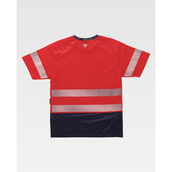 Fluorescent Bicolor Work T-Shirt with Reflective Strips C3997 WORKTEAM