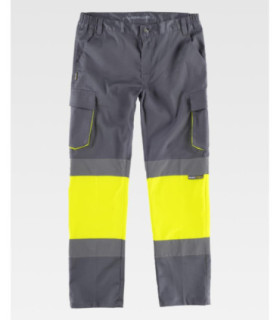 Pantalón de alta visibilidad y cintas reflectantes, tejido Slim Fit C3218 WORKTEAM
