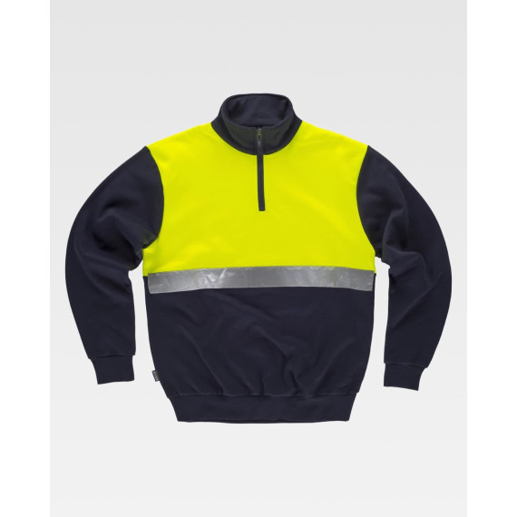 Sweatshirt de alta visibilidade com refletor, de gola alta C9841 WORKTEAM