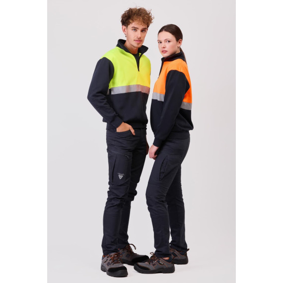 Sudadera de alta visibilidad con reflectante, de cuello alto C9841 WORKTEAM