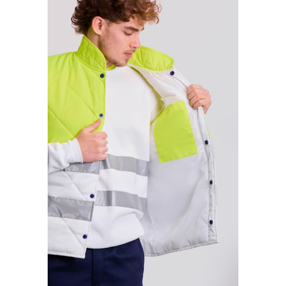 Colete acolchoado para alimentação EN ISO13688 com fitas refletoras C1010 WORKTEAM