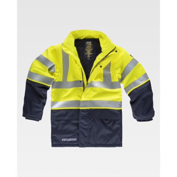 Fireproof, waterproof, high visibility, anti-static parka with welding protection B3795.