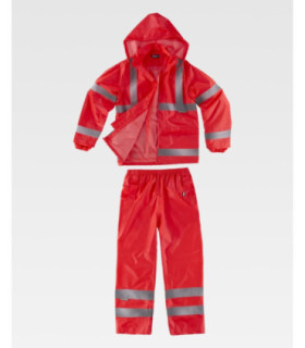 Traje de agua impermeable, de alta visibilidad con reflectantes S2015 WORKTEAM