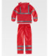 Wasserdichter Anzug mit hoher Sichtbarkeit und Reflektoren S2015 WORKTEAM