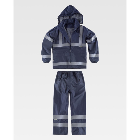 Waterproof protective suit with reflective strips S2013 WORKTEAM