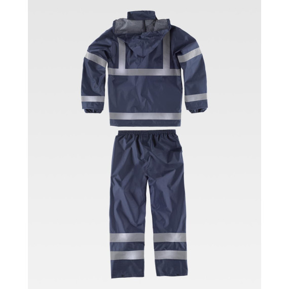 Traje de proteção impermeável com fitas refletoras S2013 WORKTEAM