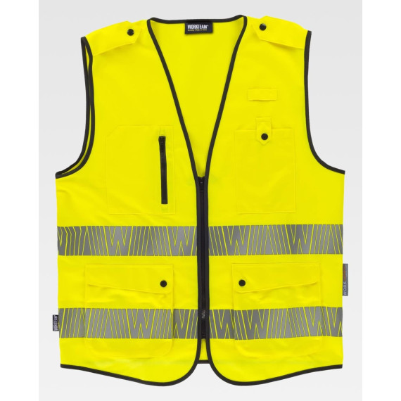 Leichtes Hochsichtbarkeit-Weste mit reflektierenden Streifen C3607 WORKTEAM