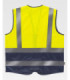 Chaleco fluorescente combinado de alta visibilidade com fitas refletoras C3606 WORKTEAM