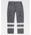 Enhanced visibility pants with reflective strips, slim fit design B1437.