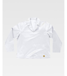ESD jacket with lapel collar, long sleeves, side openings B9900