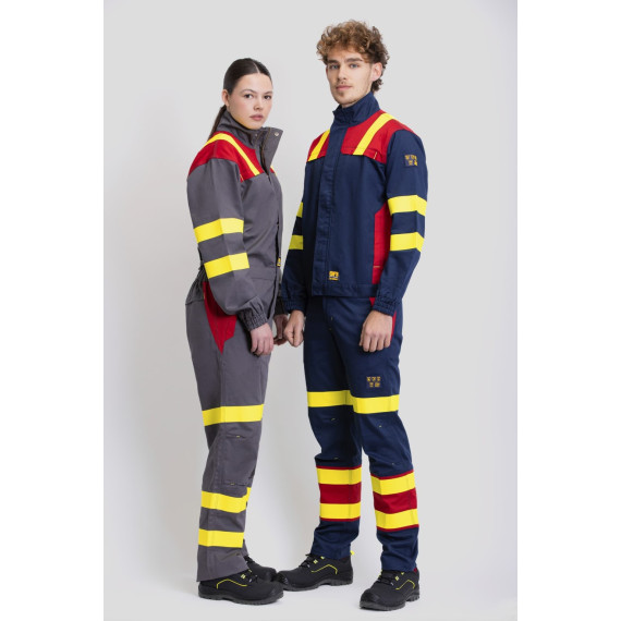Pantalon ignifuge et antistatique avec protection pour soudure B1499 WORKTEAM