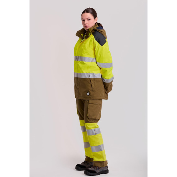 Parka tricolore ignifuga, impermeabile, antistatica e con protezione contro il freddo B3781