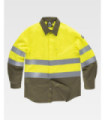 Camicia ignifuga e antistatica ad alta visibilità, con bande riflettenti e tessuto Ripstop B8081.