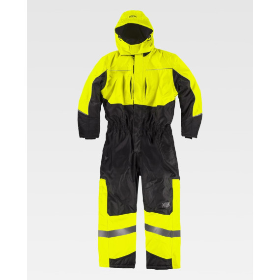 Padded waterproof jacket, with enhanced visibility featuring reflective strips and Ripstop fabric C7020.