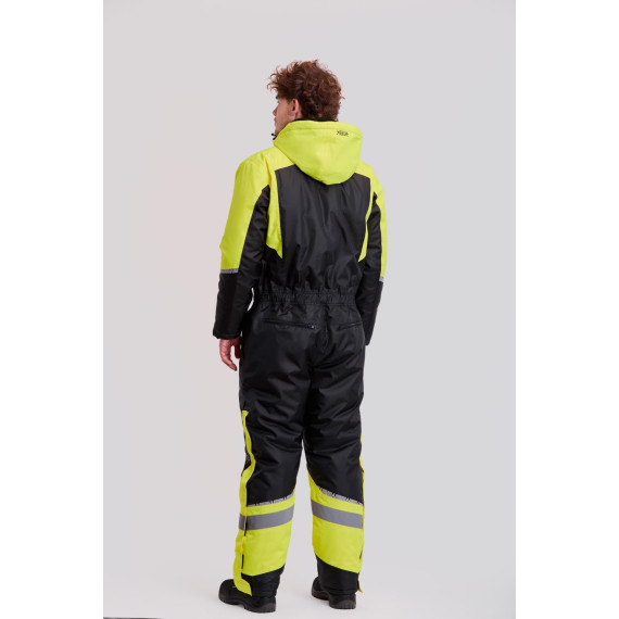 Buzo impermeável acolchoado, de visibilidade aumentada com fitas refletoras e tecido Ripstop C7020.