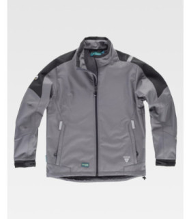 Workshell combinato. Colletto alto e zip nylon. Copertura protettiva interna WF2840