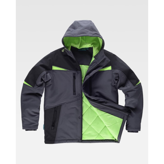 Chaqueta Workshell acolchada con detalles reflectantes WF2758 FUTURE WORKTEAM