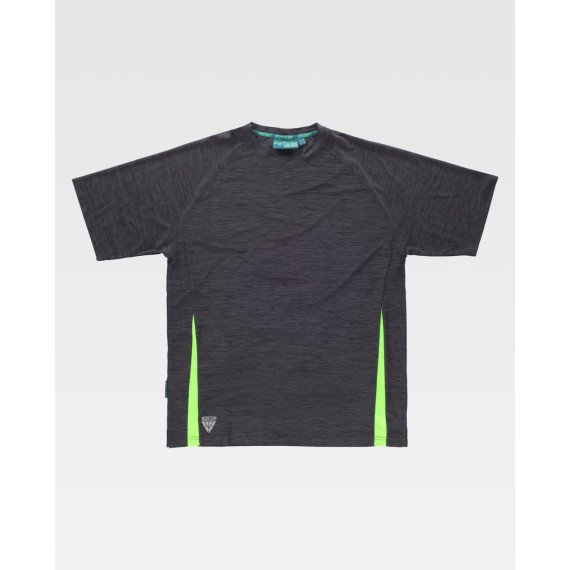 Bicolor Short Sleeve Technical T-Shirt Breathable WF2716 WORKTEAM