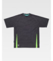 Bicolor Short Sleeve Technical T-Shirt Breathable WF2716 WORKTEAM