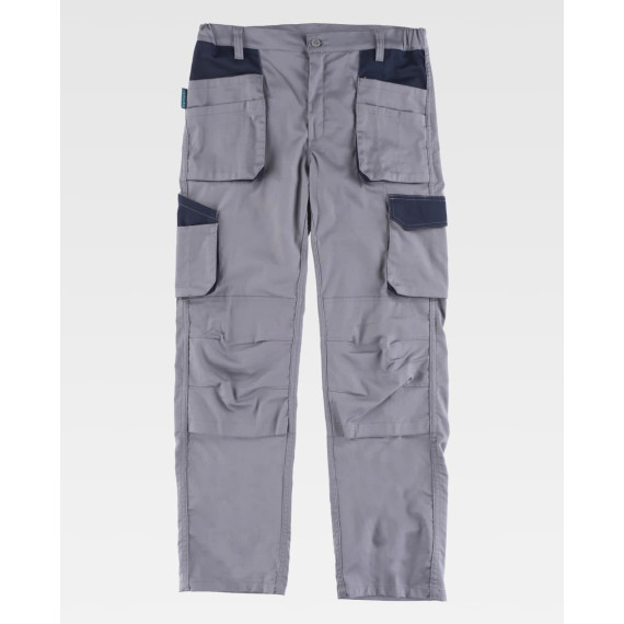 Combined elastic fabric pants, knee protection WF2650 WORKTEAM