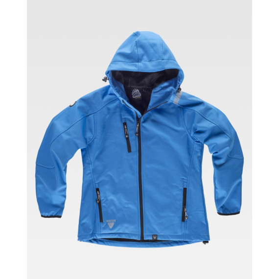 Giacca Workshell da donna con dettagli riflettenti S9494