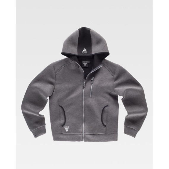 Felpa combinata Sport con zip centrale S9485 WORKTEAM