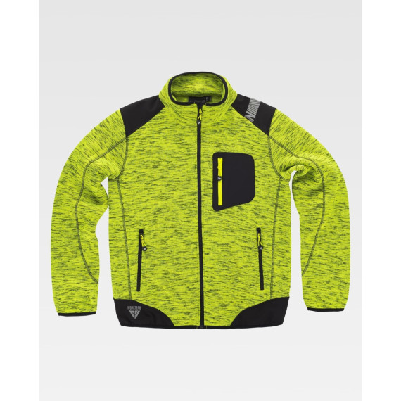 High-neck SPORT combined knit jacket S9455 WORKTEAM