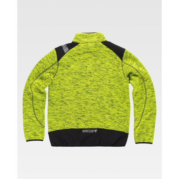 High-neck SPORT combined knit jacket S9455 WORKTEAM