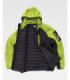 Veste en tricot matelassée avec capuche, combinée avec le tissu Workshell S9475.