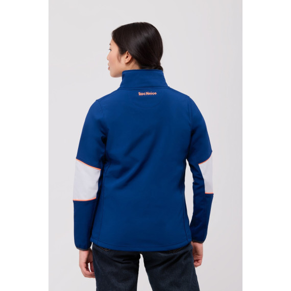 Softshell de mujer combinada tricolor. Cuello alto con cinta personalizada cubrecosturas en el interior RN1010001