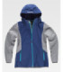 Softshell de mujer combinada tricolor. Capucha desmontable con elástico ajustable RN1010003