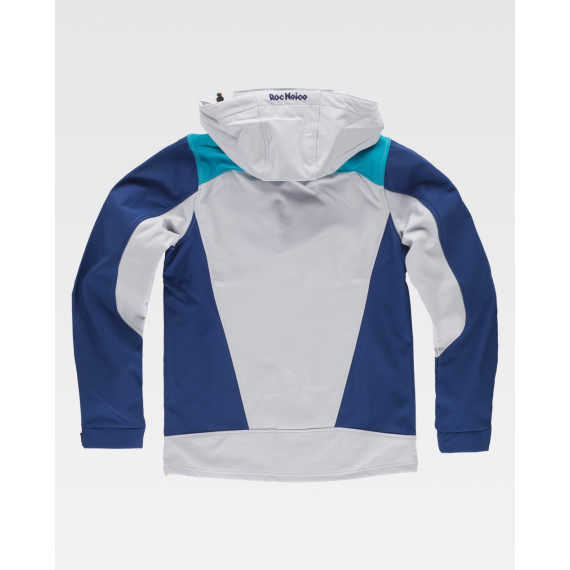 Softshell combiné tricolore. Capuche amovible avec élastique réglable RN2010001