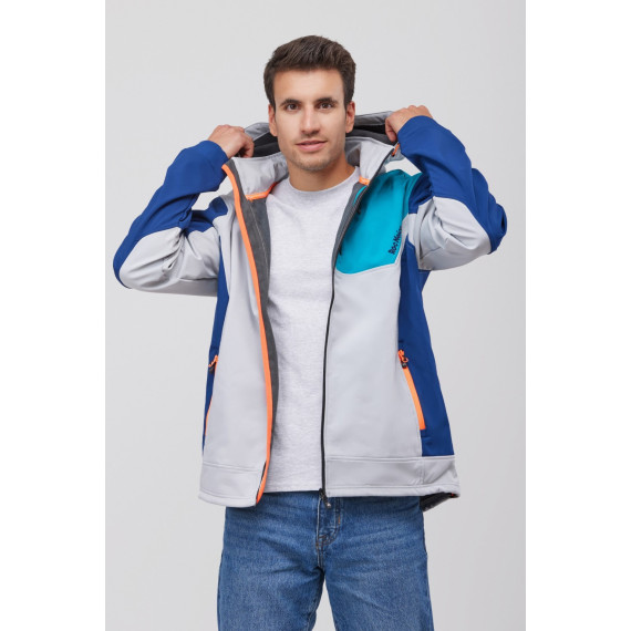 Softshell combiné tricolore. Capuche amovible avec élastique réglable RN2010001