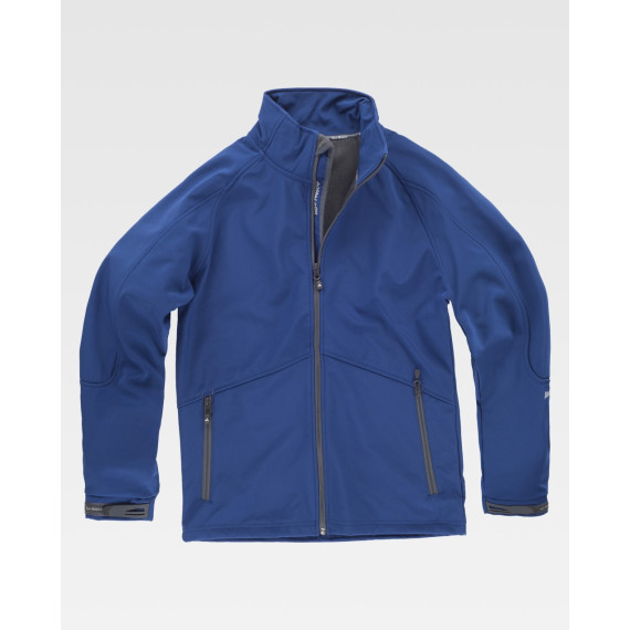 Softshell smooth with contrasting chairs. High neck with custom tape covers inside RN2010002