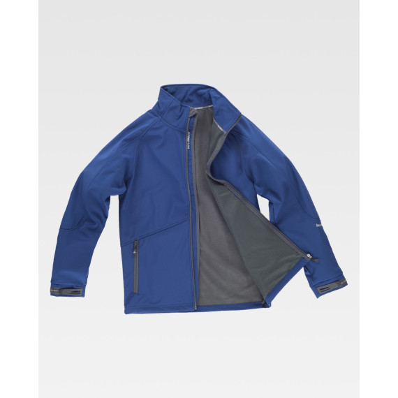 Softshell smooth with contrasting chairs. High neck with custom tape covers inside RN2010002