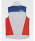 Tricolor combined vest. High collar with personalized tape covering seams on the inside RN2020001.