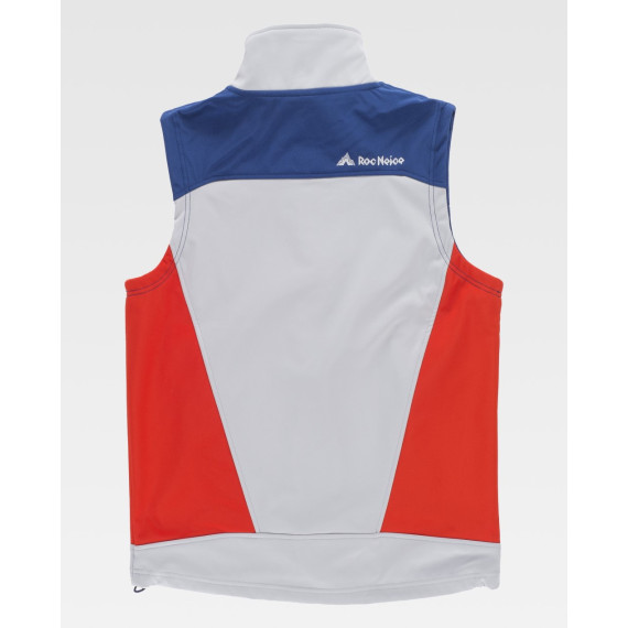 Chaleco combinado tricolor. Cuello alto con cinta personalizada cubrecosturas en el interior RN2020001