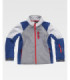 Tricolor combination child softshell. High neck with custom tape and cover inside RN3010002