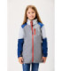 Tricolor combination child softshell. High neck with custom tape and cover inside RN3010002