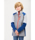 Softshell infantile combinato tricolore. Collo alto con nastro personalizzato e copri cuciture all'interno RN3010002.